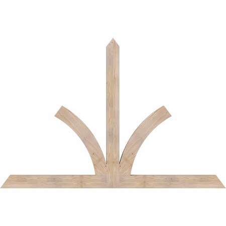 Ekena Millwork Richland Smooth Timber Gable Bracket, Douglas Fir, 96"W x 64"H x 3 1/2"D x 5 1/2"F, 16/12 Pitch GBW096X64X0406RIC00SDF